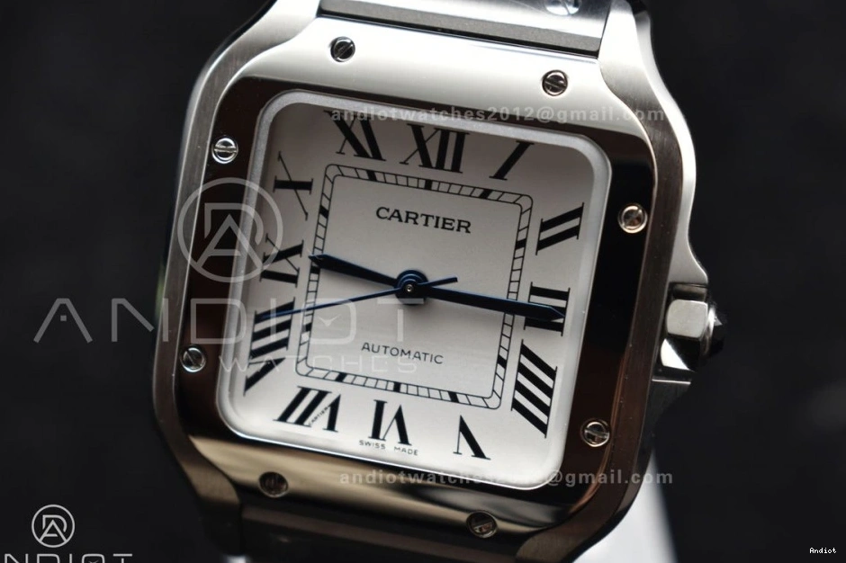 35mm SS Edition MIYOTA Best Cartier V2 Santos Bracelet SmartLinks BVF 9015 SS de White on 1:1 Dial 0109